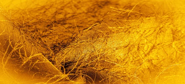 Struttura Dello Sfondo Ornamento Decorativo Tessuto Seta Oro Giallo Fili — Foto Stock