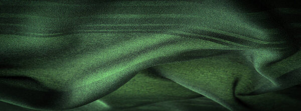 Фоновая текстура, декоративный орнамент, шелковая зеленая ткань с полосами отделки, чтобы сделать ваш дизайн аккуратным или нужного размера или формы, вставив необходимые детали