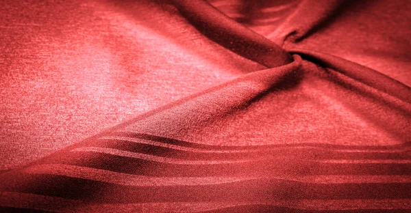 Фоновая Текстура Декоративный Орнамент Шелковая Красная Ткань Полосами Отделки Сделать — стоковое фото