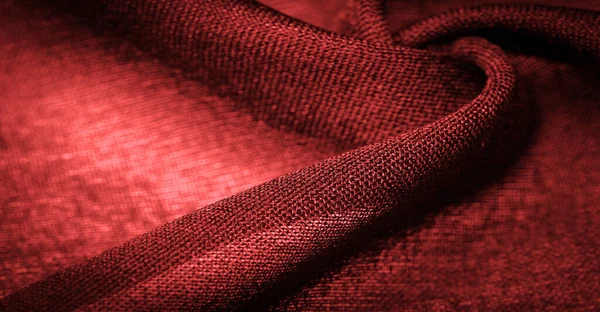 Textura Fundo Ornamento Decorativo Tecido Vermelho Seda Com Listras Guarnição — Fotografia de Stock