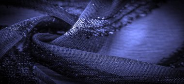 Doku arkaplan resmi, kumaş şeffaf koyu mavi, parlak doğuştan gelen çizgilerle, ışığın içinden geçmesine izin veren madde, böylece nesneler açıkça görülebilir..