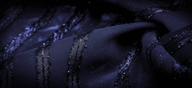 Doku arkaplan resmi, kumaş şeffaf koyu mavi, parlak doğuştan gelen çizgilerle, ışığın içinden geçmesine izin veren madde, böylece nesneler açıkça görülebilir..