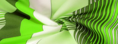 Doku, arkaplan, desen, ipek kumaş, kahverengi renk, geometrik çizgiler, farklı tonlardaki kabile düz çizgileri, geometrik desen, projeleriniz için ayarlanmış, yeşil ve beyaz.