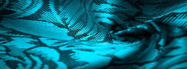 rahatlama deseni, kompozit tekstil, çiçek desenli mavi ipek kumaş, alışılmadık hoş görsel duyular: kayganlık, serinlik, yumuşaklık; güzel görünüş, eşsiz parlaklık;