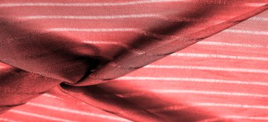 Doku, arkaplan, şekil, çizgileri olan basit kırmızı kumaş. İpliğin çıkarılması ile oluşan çizgiler,