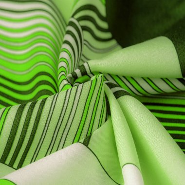 Doku, arkaplan, desen, ipek kumaş, kahverengi renk, geometrik çizgiler, farklı tonlardaki kabile düz çizgileri, geometrik desen, projeleriniz için ayarlanmış, yeşil ve beyaz.