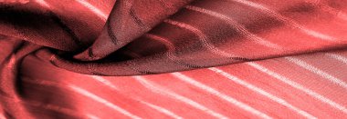 Doku, arkaplan, şekil, çizgileri olan basit kırmızı kumaş. İpliğin çıkarılması ile oluşan çizgiler,