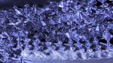 Kartpostal, arkaplan, doku, lacivert ipek kumaş, mavi cam boncuklar, dekorlu, tasarım