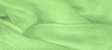 Projeleriniz için doku, arka plan, desen, yeşil ipek oluklu ezilmiş kumaş