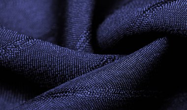 Doku, arkaplan, desen, basit çizgili mavi kumaş. İpliğin çıkarılması ile oluşan çizgiler,