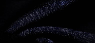 Doku, arkaplan, desen, basit çizgili mavi kumaş. İpliğin çıkarılması ile oluşan çizgiler,