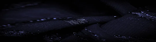 Textura Imagem Fundo Tecido Transparente Azul Profundo Com Listras Brilhantemente — Fotografia de Stock