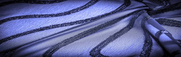 Gambar Latar Belakang Tekstur Kain Biru Tua Transparan Dengan Garis — Stok Foto
