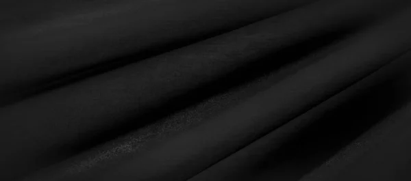 Texture Sfondo Motivo Tessuto Seta Nera Nero Resistente Calore Con — Foto Stock