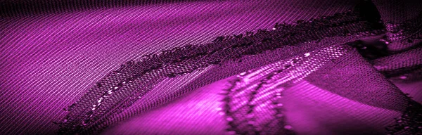 데코의 직물은 본질의 줄무늬가 보라색이며 물체를 명확하게 수있게 물질이다 — 스톡 사진