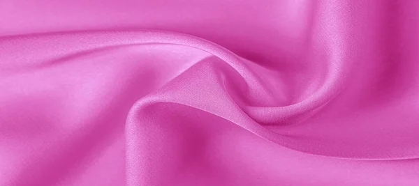 Texture Pink Silk Fabric Brilliant Luster Characteristic Small Blinds Run — Stock Photo, Image