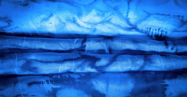 Textura Fundo Padrão Tecido Seda Azul Com Impressão Abstrata Chão — Fotografia de Stock