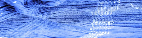 Texture Background Picture Ornament Decor Sapphire Blue Corrugated Fabric Fabric — Stock Photo, Image