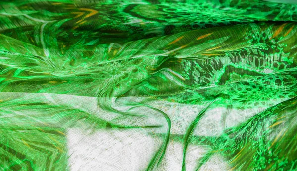 Hintergrund Textur Muster Seide Aus Einem Grünlichen Smaragdton Dieser Luxuriöse — Stockfoto