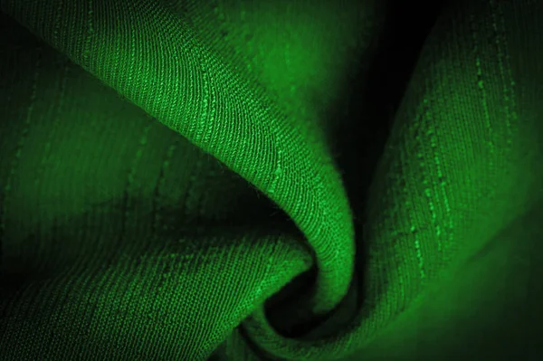Textuur Van Het Behang Ornament Decor Diepe Smaragd Zijde Dichte — Stockfoto