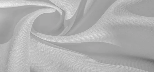 Texture Fond Motif Tissu Soie Couleur Blanche Tissu Satin Soie — Photo