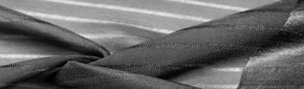 テクスチャ パターン 線でシンプルなグレーの生地 糸の採取により形成された線 — ストック写真