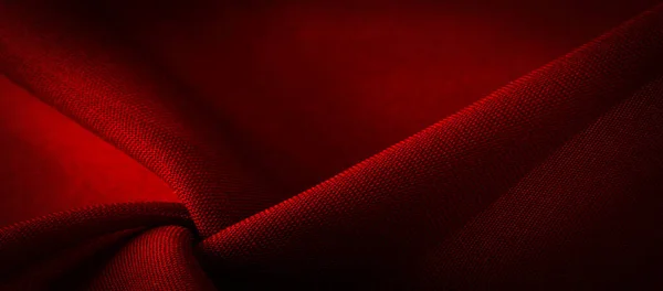 テクスチャ パターン 赤いサテンは通常光沢のある表面と鈍い背中を持っている織り サテンの織りは4つ以上のフィラーまたはウェフトスレッドによって特徴付けられます — ストック写真