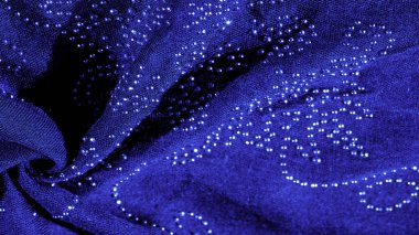 desen, arkaplan, desen, kartpostal, ışığı kırmak için yapıştırılmış cam taşlı mavi ipek