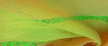 Arkaplan dokusu, süs, arkaplan, ipek kumaş, büyük sarı şeritler, zümrüt altından bir şeritle ayrılmış, bu kumaş tasarımını süsler, en iyisi olacaksın.