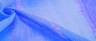 Kumaş desenli arka plan, süs, arkaplan, ipek kumaş, büyük mavi çizgiler, kırmızı altından bir şeritle ayrılmış, bu kumaş tasarımınızı süsleyecek, en iyisi olacaksınız.