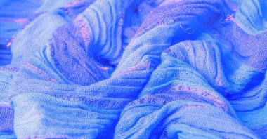 Kumaş desenli arka plan, süs, arkaplan, ipek kumaş, büyük mavi çizgiler, kırmızı altından bir şeritle ayrılmış, bu kumaş tasarımınızı süsleyecek, en iyisi olacaksınız.