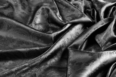 desen, arka plan, desenli siyah çelik gri kumaş. Geleneksel Asya elementlerine dayanmaktadır