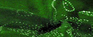 desen, arkaplan, desen, kartpostal, yeşil zümrüt ipeği, ışığı kırmak için yapıştırılmış cam taşlar.