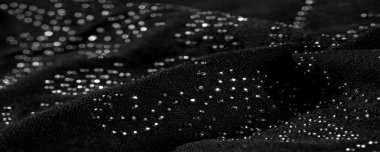 desen, arkaplan, desen, kartpostal, yapıştırılmış cam taşlı siyah ipek