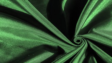 Arka plan dokusu, desen, derin zümrüt ipeği kumaşı, dekoratif tasarım..