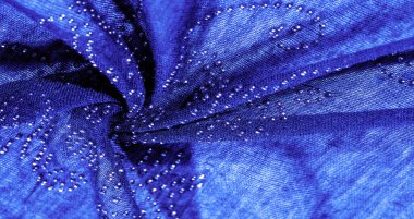 desen, arkaplan, desen, kartpostal, ışığı kırmak için yapıştırılmış cam taşlı mavi ipek