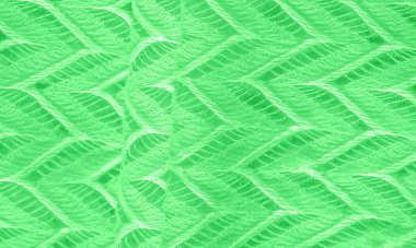 Doku, arkaplan, desen, ipek kumaş, yeşil, katmanlı dantel tül, sonsuzluk döngüsü şeklinde elmas işlemeli eşarp.