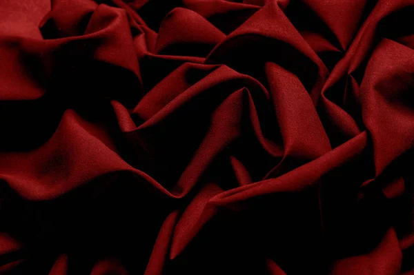 テクスチャ パターン 赤い布 ビスコースの含有量が高いエレガントなニット素材 伸縮性 あなたの設計に適しています 魅力的な外観を持ち 仕事で楽しいです — ストック写真