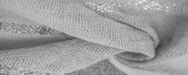 Textural Sfondo Modello Ornamento Tessuto Seta Grandi Strisce Grigio Bianco — Foto Stock