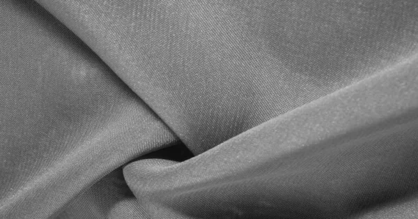 灰色黑色丝织物这种非常轻的合成丝织物有一个漂亮的光泽 完美的为你的互联网装饰项目增添典雅感 — 图库照片