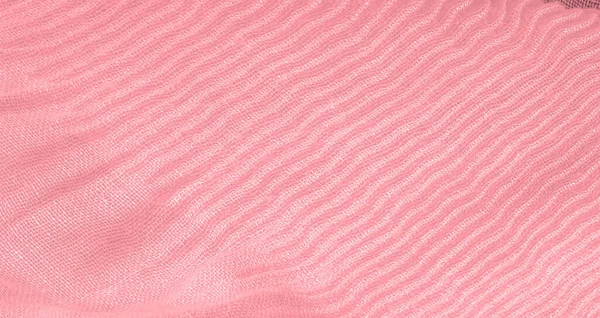 Textuur Achtergrond Patroon Roze Zijde Gegolfd Gemalen Stof Voor Projecten — Stockfoto