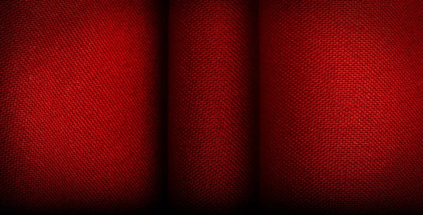红色缎子是一种织物 通常有光滑的表面和迟钝的后背 缎子织物的特点是有四个或四个以上填充物或纬线 — 图库照片