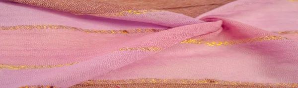 Padrão Textural Fundo Ornamento Fundo Tecido Seda Grandes Listras Rosa — Fotografia de Stock