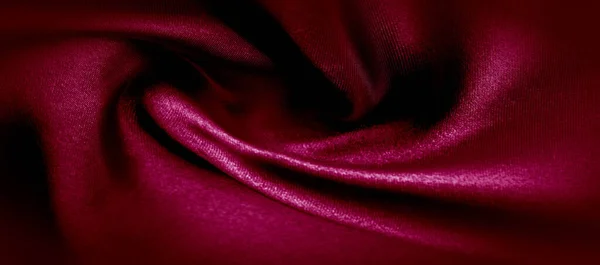 Текстура Красная Шелковая Ткань Панорамное Фото Атлас Шелкового Герцога Красивый — стоковое фото