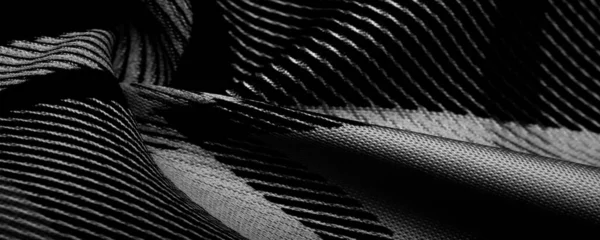 Textuur Achtergrond Patroon Geruite Stof Zwart Wit Kleuren Schotse Motieven — Stockfoto