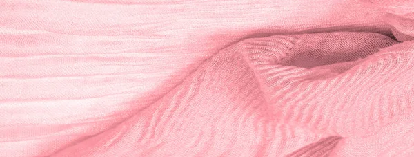 あなたのプロジェクトのためのテクスチャ パターン ピンクの絹の段ボール砕いた生地 — ストック写真