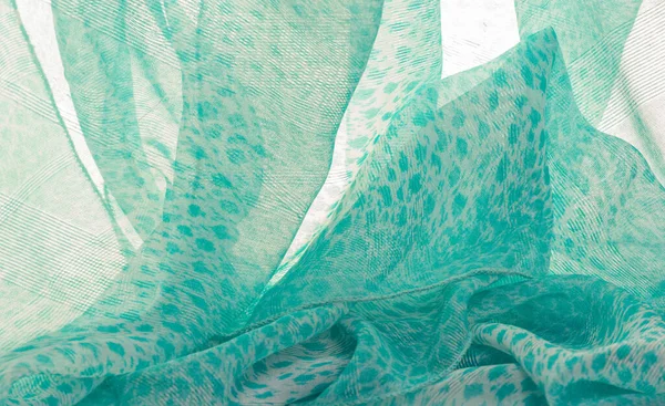 Textura Fundo Padrão Tecido Seda Branco Verde Têxtil Suas Propriedades — Fotografia de Stock