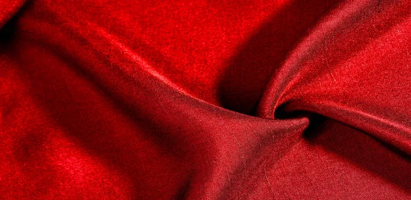 Tekstur Latar Belakang Pola Warna Merah Kain Kain Kapas Sangat — Stok Foto