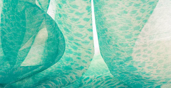 Doku Arkaplan Desen Yeşil Beyaz Ipek Kumaş Tekstil Özellikleri Dokuma — Stok fotoğraf