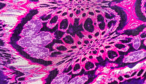 Текстура Фон Рисунок Abstract Colorful Floral Pattern 100 Pure Silk — стоковое фото